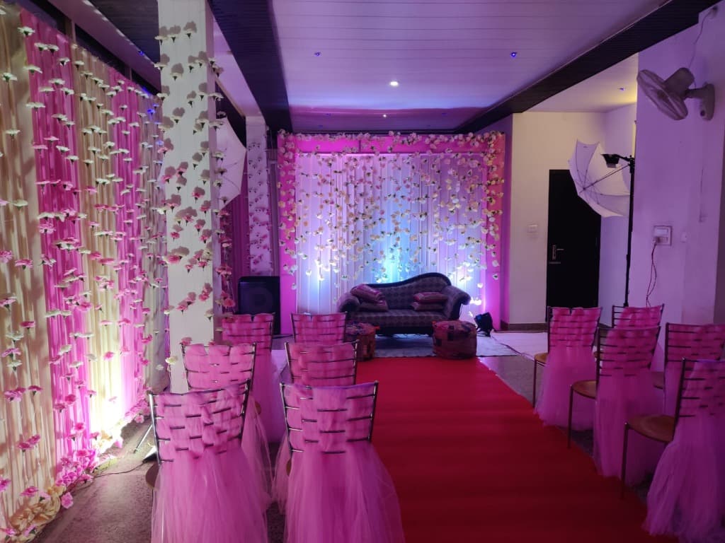 Bespoke Pink Floral Stage & Lounge